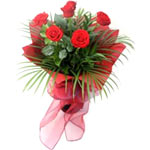 Summery 6 Red Roses Bouquet