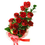 Treasured Vibrant 12 Red Roses Bouquet