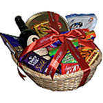 Crafty Red Wine Cookies N Chocolates Gift Basket