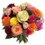 Attention-Getting Multi-Color 20 Roses Arrangement