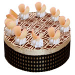 Toothsome Greeting with Tiramisu Cake