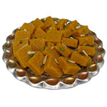 Delightful 1 kg Moong Dal Barfi from Angan Sweets