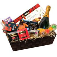 Heavenly Cozy Comfort Wine N Food Gift Basket