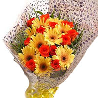 Cheerful orange yellow bouquet. Suitable for any o...