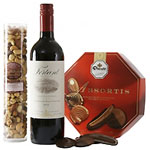 Provocative Gift Wine Nuts Chocolate Hamper