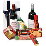 Duo of French Red Wine and Sweets Gift Box