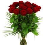 Captivating 15 Long Stem Red Roses Bunch