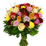 Captivating Mixed Roses Bouquet with Mega Blade Material