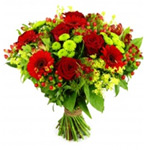 Heavenly Bouquet of Red and Green Flowers