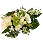 Modern Final Salute White and Green Floral Arrangement