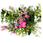 Delicate Spirited Remembrance Pink and White Floral Bunch