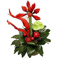 Modern New Year bouquet red is a pretty standard modern New Year bouquet with re...
