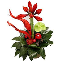 Christmas bouquet red modern