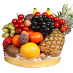 Large fruit basket filled with lots of fresh and exotic fruit. Large fruit baske...