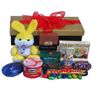 Cuddly Easter Bunny, Selection of Easter Eggs, Haz...