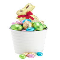 1 Lindt Bunny (200g), 10 Mini Belgian Chocolate Ea...