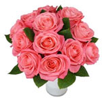 Blossoming Pink Roses Bouquet