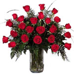 Heavenly Two Dozen Long Roses in a Bouquet or Vox