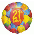Brilliant 21st Birthday Painted Balloons