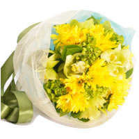 Gorgeous Seasonal Lemon and Lime Color Posy