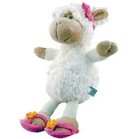 Delicate Cuddly Sheep with Sandals