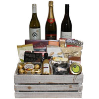 Sophisticated Gourmet Abundance Gift Hamper with Wine