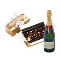 Bright Champagne and Chocolate Box