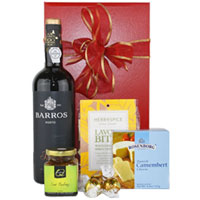 Exquisite Gift of Happiness Hamper of Treats with Wine