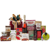 Innovative Assortment of Goodies with Wine Hamper