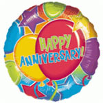Vibrant Glitter Anniversary Balloon