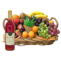Glamorous Selection of Fresh Seasonal Fruits and Wine