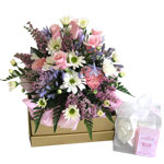 Mothers Day Gold Flower and Gift Box
