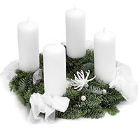 White Advent Decoration