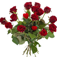 Velvety, red roses can almost never be topped, but these accented hearts do sit ...