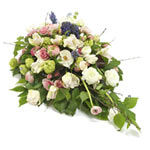 Delightful White, Blue and Pink Flower Bouquet