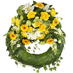 Cherished Sunny Greetings Flowering Wreath