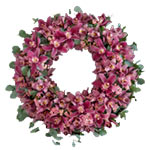 Beautiful Deep Pink Flower Wreath