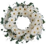 Special Peaceful Remembrance White Flower Wreath