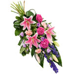 Funeral Sheaf in Pink and Purple