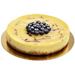 Mouth-Watering Baked Cheese Cake with Blue Berries