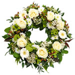 Glorious Serene Blessing White Flower Wreath