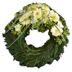 Exotic Cream Flower Wreath