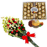 Joyful Xmas Elegance Bouquet with Chocolate