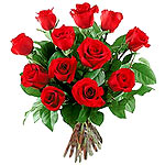 Romantic Red Roses for New Year Bouquet