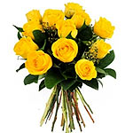 Stylish New Year Yellow Roses Beauty