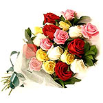 Sensational Rainbow Christmas Mixed Roses