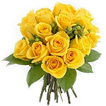 Beautiful One and a Half dozen Yellow Roses for New Year