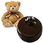 Mouth-Watering Chocolate Cake with Teddy
