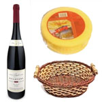 Be happy by sending this Wine and Cheese Hamper to...