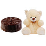 Fresh-Baked Cake and Cute Teddy